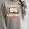 Legendary Librarian Established 1973 Library Book Birthday Raglan Sleeve Sweatshirt Heather Forest