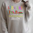 Librarian Adventure Book Reader Library Book Raglan Sleeve Sweatshirt Heather Forest