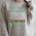 Librarian Books Reading Ugly Christmas Sweaters Raglan Sleeve Sweatshirt Heather Forest