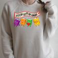 Librarian Let's All Go To The Library Cute Groovy Book Lover Raglan Sleeve Sweatshirt Heather Forest