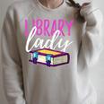 Librarian Library Reading Bookworm Books Raglan Sleeve Sweatshirt Heather Forest