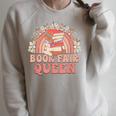 Library Book Fair Queen Vibe Groovy Retro School Reading Raglan Sleeve Sweatshirt Heather Forest Library Book Fair Queen Vibe Groovy Retro School Reading Raglan Sleeve Sweatshirt Heather Forest