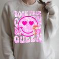 Library Book Fair Queen Vibe Groovy Tie Dye School Reading Raglan Sleeve Sweatshirt Heather Forest Library Book Fair Queen Vibe Groovy Tie Dye School Reading Raglan Sleeve Sweatshirt Heather Forest