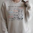 Library Card Due Date Stamp Book Lover Reading Vintage Read Raglan Sleeve Sweatshirt Heather Forest