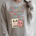 Library Card Shirt Reading Book Lovers For Reader Premium Tri-Blend Raglan Sleeve Sweatshirt Heather Forest