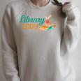 Library Carin Library Reader Book Worm Raglan Sleeve Sweatshirt Heather Forest