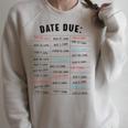 Library Due Date Stamp Card Librarian Book Reading Vintage Raglan Sleeve Sweatshirt Heather Forest Library Due Date Stamp Card Librarian Book Reading Vintage Raglan Sleeve Sweatshirt Heather Forest