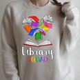Library Squad School Librarian Bookworm Book Lover Teacher For Men Women Kids Raglan Sleeve Sweatshirt Heather Forest