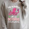 Life Is Better With An Octopus And Reading Books Raglan Sleeve Sweatshirt Heather Forest Life Is Better With An Octopus And Reading Books Raglan Sleeve Sweatshirt Heather Forest