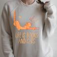 Life Is Books And Cats Book Lover Cat Mom Bookworm Cat Dad Raglan Sleeve Sweatshirt Heather Forest Life Is Books And Cats Book Lover Cat Mom Bookworm Cat Dad Raglan Sleeve Sweatshirt Heather Forest