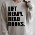 Lift Heavy Read Books Gym Apparel Weightlifters And Readers Raglan Sleeve Sweatshirt Heather Forest Lift Heavy Read Books Gym Apparel Weightlifters And Readers Raglan Sleeve Sweatshirt Heather Forest