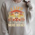 I Lift So I Can Carry More Book Lover Reader Gym Reading Raglan Sleeve Sweatshirt Heather Forest