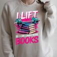 I Lift So I Can Carry More Books Bookworm Library Nerd Raglan Sleeve Sweatshirt Heather Forest I Lift So I Can Carry More Books Bookworm Library Nerd Raglan Sleeve Sweatshirt Heather Forest