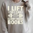 I Lift So I Can Carry More Books Gym Weightlifting Raglan Sleeve Sweatshirt Heather Forest I Lift So I Can Carry More Books Gym Weightlifting Raglan Sleeve Sweatshirt Heather Forest