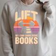 Lift So I Can Carry More Books Reading Lovers Reader Workout Raglan Sleeve Sweatshirt Heather Forest Lift So I Can Carry More Books Reading Lovers Reader Workout Raglan Sleeve Sweatshirt Heather Forest