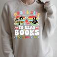 Most Likely To Read Books All Summer Book Lovers Last Day Raglan Sleeve Sweatshirt Heather Forest