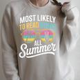 Most Likely To Read Books All Summer Reading Raglan Sleeve Sweatshirt Heather Forest Most Likely To Read Books All Summer Reading Raglan Sleeve Sweatshirt Heather Forest