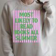 Most Likely To Read Books All Summer Teacher Last Day Raglan Sleeve Sweatshirt Heather Forest Most Likely To Read Books All Summer Teacher Last Day Raglan Sleeve Sweatshirt Heather Forest