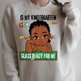 Lil Mr Kindergarten Prince Boys Melanin Boy Read Books Raglan Sleeve Sweatshirt Heather Forest