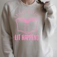 Lit Happens Book Reading Literary English Teacher Librarian Raglan Sleeve Sweatshirt Heather Forest Lit Happens Book Reading Literary English Teacher Librarian Raglan Sleeve Sweatshirt Heather Forest