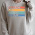 Literacy And Justice For All Reading Book Club Librarian Premium Tri-Blend Raglan Sleeve Sweatshirt Heather Forest