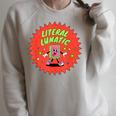 Literal Lunatic Book Lovers Library Readers & Teachers Raglan Sleeve Sweatshirt Heather Forest