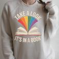 Take A Look Its In A Book Reading Raglan Sleeve Sweatshirt Heather Forest Take A Look Its In A Book Reading Raglan Sleeve Sweatshirt Heather Forest