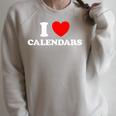 Love Calendars Year Date Book Month Picture Collector Raglan Sleeve Sweatshirt Heather Forest