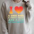 I Love A Good Book Sweet Treat Crochet Baking Raglan Sleeve Sweatshirt Heather Forest I Love A Good Book Sweet Treat Crochet Baking Raglan Sleeve Sweatshirt Heather Forest