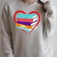 I Love Reading Book Heart Love Books Library Raglan Sleeve Sweatshirt Heather Forest