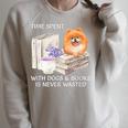 Love Reading Books And Pomeranian Dog Watercolor Art Raglan Sleeve Sweatshirt Heather Forest Love Reading Books And Pomeranian Dog Watercolor Art Raglan Sleeve Sweatshirt Heather Forest