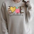 Love My Students Book Pencil Apple Back To School Raglan Sleeve Sweatshirt Heather Forest Love My Students Book Pencil Apple Back To School Raglan Sleeve Sweatshirt Heather Forest