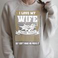 I Love My Wife More Than Comic Books Graphic Raglan Sleeve Sweatshirt Heather Forest