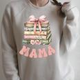 Mama Book First Chapter Birthday Family Matching Party Raglan Sleeve Sweatshirt Heather Forest