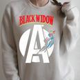 Marvel Avengers Retro Widow Comic Book Raglan Sleeve Sweatshirt Heather Forest Marvel Avengers Retro Widow Comic Book Raglan Sleeve Sweatshirt Heather Forest