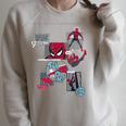Marvel Comics Spider-Man Classic Comic Book Collage Raglan Sleeve Sweatshirt Heather Forest