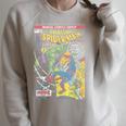 Marvel Comics Spider-Man And Hulk Retro Comic Book Cover Raglan Sleeve Sweatshirt Heather Forest