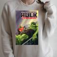 Marvel Comixology The Hulk Adam Warlock Comic Book Cover Raglan Sleeve Sweatshirt Heather Forest