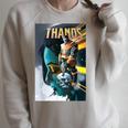 Marvel Thanos Is Dead Killed By Gamora Comic Book Cover Raglan Sleeve Sweatshirt Heather Forest