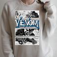 Marvel Venom Comic Book Illustrations Panel Graphic T-Shirt Raglan Sleeve Sweatshirt Heather Forest
