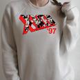 Marvel X-Men '97 & Bold Comic Book Logo Fill Raglan Sleeve Sweatshirt Heather Forest