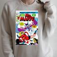 Marvel X-Men Ms Marvel Vs Death-Bird Comic Book Cover Raglan Sleeve Sweatshirt Heather Forest Marvel X-Men Ms Marvel Vs Death-Bird Comic Book Cover Raglan Sleeve Sweatshirt Heather Forest