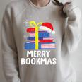 Merry Bookmas Christmas Bookworm Xmas Book Lover Reading Raglan Sleeve Sweatshirt Heather Forest Merry Bookmas Christmas Bookworm Xmas Book Lover Reading Raglan Sleeve Sweatshirt Heather Forest