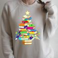 Merry Christmas Tree Reading Books Nerd Raglan Sleeve Sweatshirt Heather Forest Merry Christmas Tree Reading Books Nerd Raglan Sleeve Sweatshirt Heather Forest