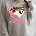 Mommys Reading Buddy Bookworm Humor Book Lover Mom Raglan Sleeve Sweatshirt Heather Forest