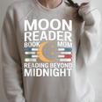 Moon Reader Book Mom Reading Beyond Midnight Raglan Sleeve Sweatshirt Heather Forest