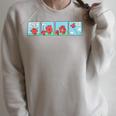 Mr Men Mr Strong Mr Small Retro Comic Book Raglan Sleeve Sweatshirt Heather Forest