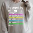 Mystery Books Shirt Perfect Day Reading Mystery Lover Raglan Sleeve Sweatshirt Heather Forest