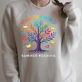 Mystical Tree Color Our World Summer Reading Books Raglan Sleeve Sweatshirt Heather Forest