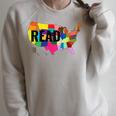 National Read America Shirt United States Read Books Raglan Sleeve Sweatshirt Heather Forest